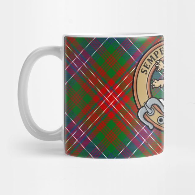 Clan Wilson Crest over Modern Tartan by sifis